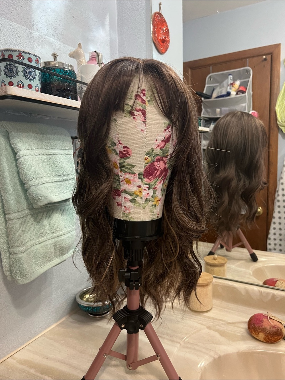 New JB Extension Claire Silky Top Brown With Highlights Synthetic Wig.